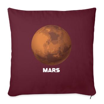 Mars - Housse de coussin décorative 45 x 45 cm - bordeaux - Devant