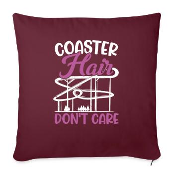 Theme Park Vacation Women Roller Coaster Hair Don' - Sofakissenbezug 45 x 45 cm - Burgunderrot - Vorne