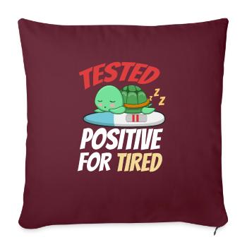 Cadeau doux pour dormir - Housse de coussin décorative 45 x 45 cm - bordeaux - Devant