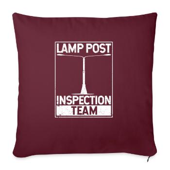 Équipe d’inspection des lampadaires Geocaching Fun - Housse de coussin décorative 45 x 45 cm - bordeaux - Devant