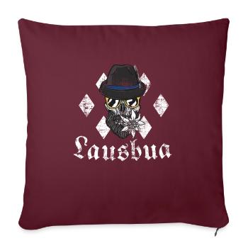 Lausbua bayern weiß - Sofakissenbezug 45 x 45 cm - Burgunderrot - Vorne