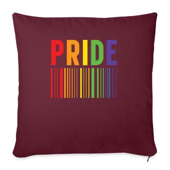 Défilé de la fierté LGBTQ du Mois de la fierté arc-en-ciel pour les droits des homosexuels - Housse de coussin décorative 45 x 45 cm - bordeaux - Devant