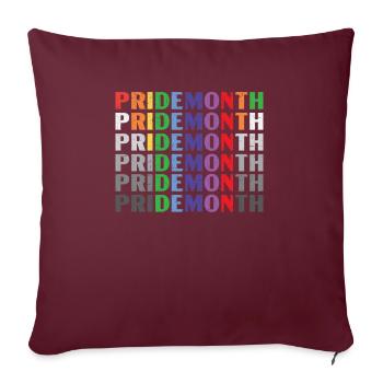 Défilé de la fierté LGBTQ du Mois de la fierté arc-en-ciel pour les droits des homosexuels - Housse de coussin décorative 45 x 45 cm - bordeaux - Devant