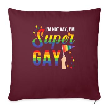 Défilé de la fierté LGBTQ du Mois de la fierté arc-en-ciel pour les droits des homosexuels - Housse de coussin décorative 45 x 45 cm - bordeaux - Devant