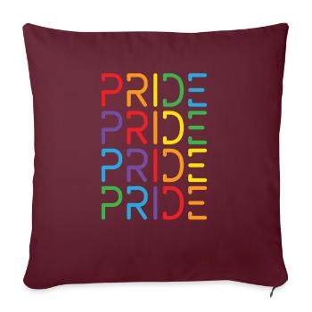 Défilé de la fierté LGBTQ du Mois de la fierté arc-en-ciel pour les droits des homosexuels - Housse de coussin décorative 45 x 45 cm - bordeaux - Devant