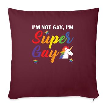 Défilé de la fierté LGBTQ du Mois de la fierté arc-en-ciel pour les droits des homosexuels - Housse de coussin décorative 45 x 45 cm - bordeaux - Devant