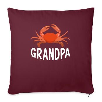 Crab Lover Gifts - Sofa pillowcase 17,3'' x 17,3'' (45 x 45 cm) - burgundy - Front