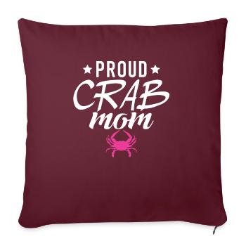 Crab Lover Gifts - Sofa pillowcase 17,3'' x 17,3'' (45 x 45 cm) - burgundy - Front