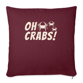 Cadeaux Crab Lover - Housse de coussin décorative 45 x 45 cm - bordeaux - Devant