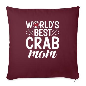 Crab Lover Gifts - Sofa pillowcase 17,3'' x 17,3'' (45 x 45 cm) - burgundy - Front