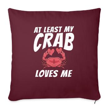 Cadeaux pour les amateurs de crabe - Housse de coussin décorative 45 x 45 cm - bordeaux - Devant
