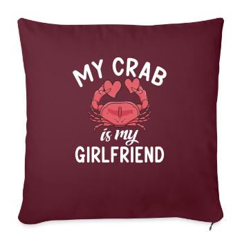 Cadeaux Crab Lover - Housse de coussin décorative 45 x 45 cm - bordeaux - Devant
