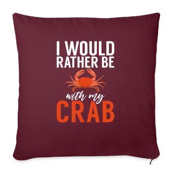 Cadeaux Crab Lover - Housse de coussin décorative 45 x 45 cm - bordeaux - Devant