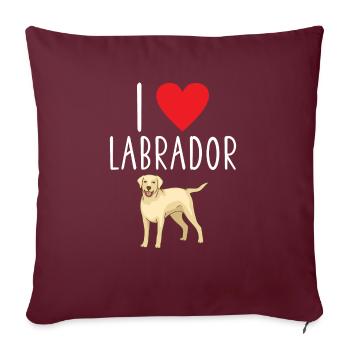 Labrador Lover Gifts - Sofa pillowcase 17,3'' x 17,3'' (45 x 45 cm) - burgundy - Front