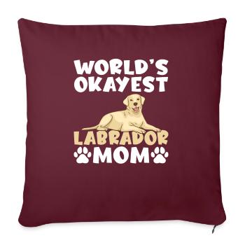 Cadeaux amoureux du Labrador - Housse de coussin décorative 45 x 45 cm - bordeaux - Devant