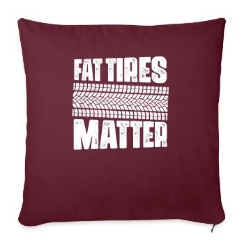 Fat Tires Matter Retro Classic Cars - Sofakissenbezug 45 x 45 cm - Burgunderrot - Vorne