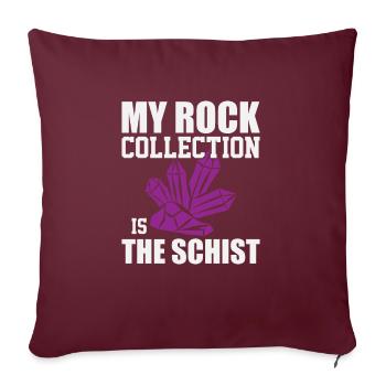 Ma collection de roches est la - Housse de coussin décorative 45 x 45 cm - bordeaux - Devant
