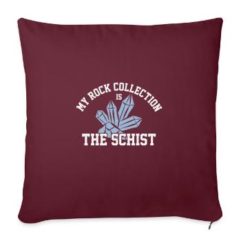 Ma collection de roches est la - Housse de coussin décorative 45 x 45 cm - bordeaux - Devant