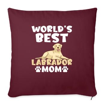 Labrador Lover Gifts - Sofa pillowcase 17,3'' x 17,3'' (45 x 45 cm) - burgundy - Front
