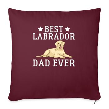 Cadeaux amoureux du Labrador - Housse de coussin décorative 45 x 45 cm - bordeaux - Devant
