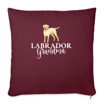 Cadeaux amoureux du Labrador - Housse de coussin décorative 45 x 45 cm - bordeaux - Devant