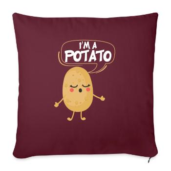 Im A Potato - Sofakissenbezug 45 x 45 cm - Burgunderrot - Vorne