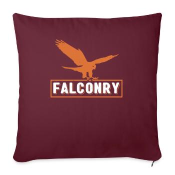Falconer Falconry Falcon Ornithology Falcon - Sofakissenbezug 45 x 45 cm - Burgunderrot - Vorne