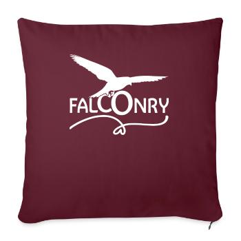 Falconer Falconry Falcon Ornithology Falcon - Sofakissenbezug 45 x 45 cm - Burgunderrot - Vorne