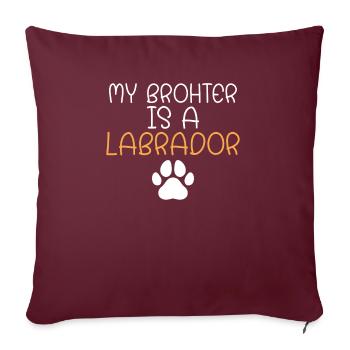 Labrador Lover Gifts - Sofa pillowcase 17,3'' x 17,3'' (45 x 45 cm) - burgundy - Front