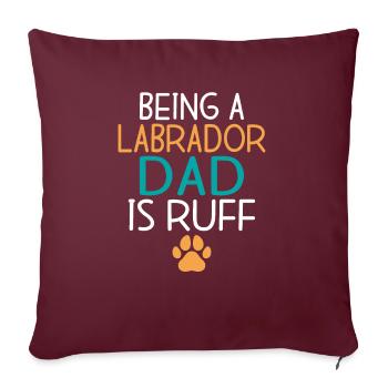 Labrador Lover Gifts - Sofa pillowcase 17,3'' x 17,3'' (45 x 45 cm) - burgundy - Front