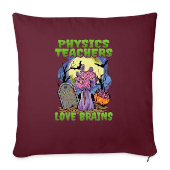 Professeur de physique Zombie Hand Halloween - Housse de coussin décorative 45 x 45 cm - bordeaux - Devant