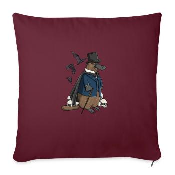 Grunge Platypus Graphic Emo Platypus Lovers - Housse de coussin décorative 45 x 45 cm - bordeaux - Devant