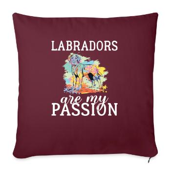 Labrador Lover Gifts - Sofa pillowcase 17,3'' x 17,3'' (45 x 45 cm) - burgundy - Front