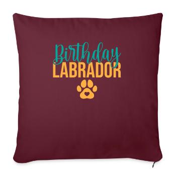Cadeaux amoureux du Labrador - Housse de coussin décorative 45 x 45 cm - bordeaux - Devant