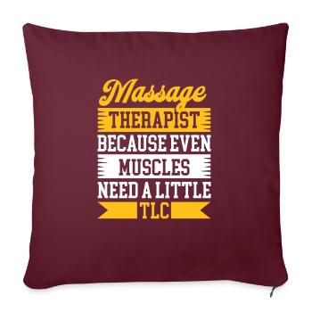 Massagetherapeutin Therapie lizenzierter Masseur - Sofakissenbezug 45 x 45 cm - Burgunderrot - Vorne
