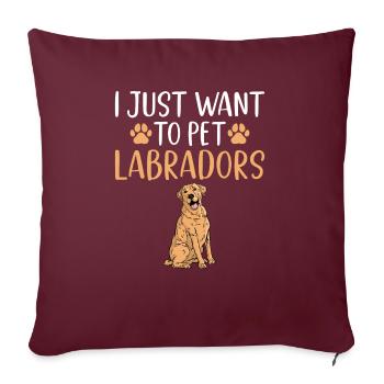 Labrador Lover Gifts - Sofa pillowcase 17,3'' x 17,3'' (45 x 45 cm) - burgundy - Front