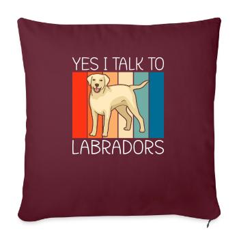 Cadeaux amoureux du Labrador - Housse de coussin décorative 45 x 45 cm - bordeaux - Devant