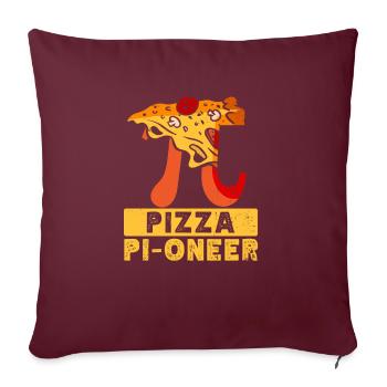 Pi-Tag Pizza Pi-Symbol Mathematik Zahl - Sofakissenbezug 45 x 45 cm - Burgunderrot - Vorne