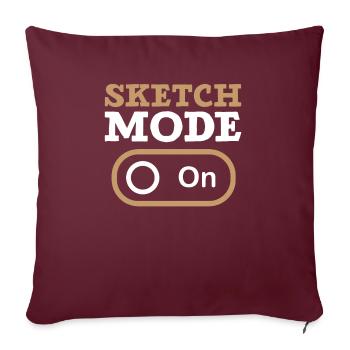Esquisse Dessin Doodling Dessiner Dessinateur - Housse de coussin décorative 45 x 45 cm - bordeaux - Devant