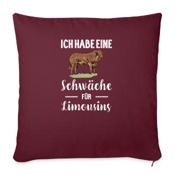 Limousin Rind I Frankreich Rinderzucht für - Sofakissenbezug 45 x 45 cm - Burgunderrot - Vorne