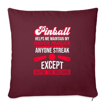 Retro-flipper-spiel-design Für Flipperspieler Und - Housse de coussin décorative 45 x 45 cm - bordeaux - Devant