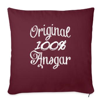 Original 100% Ansgar - Sofakissenbezug 45 x 45 cm - Burgunderrot - Vorne