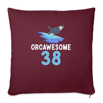 Orca Whale Gifts - Sofa pillowcase 17,3'' x 17,3'' (45 x 45 cm) - burgundy - Front