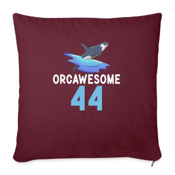 Orca Whale Gifts - Sofa pillowcase 17,3'' x 17,3'' (45 x 45 cm) - burgundy - Front