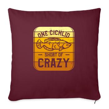 Un Cichlidé De Poissonnier Fou Poissonnier - Housse de coussin décorative 45 x 45 cm - bordeaux - Devant