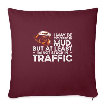 Off Road 4X4 Wheeler Offroading Dirt Mudding - Housse de coussin décorative 45 x 45 cm - bordeaux - Devant