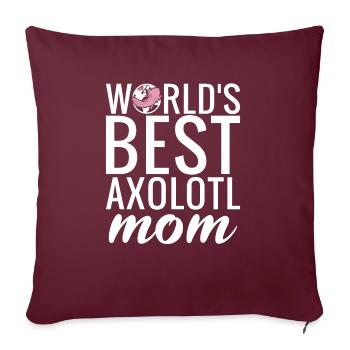 Axolotl Lover Gifts - Sofa pillowcase 17,3'' x 17,3'' (45 x 45 cm) - burgundy - Front
