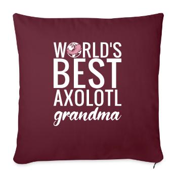 Axolotl Lover Gifts - Sofa pillowcase 17,3'' x 17,3'' (45 x 45 cm) - burgundy - Front