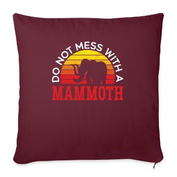 Mammouth Elephant Wildlife Extinct Animal Lover Lover - Housse de coussin décorative 45 x 45 cm - bordeaux - Devant