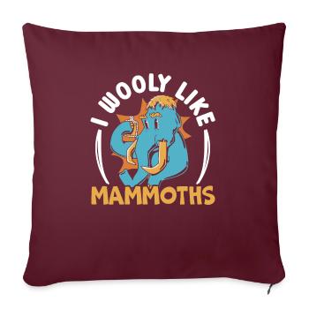 Mammouth Elephant Wildlife Extinct Animal Lover Lover - Housse de coussin décorative 45 x 45 cm - bordeaux - Devant